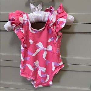 The Beaufort Bonnet Company Pink Bow Swimsuit